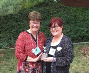 Alexis O’Neill Volunteer of the Year Award winner with Rebecca Langston-George 